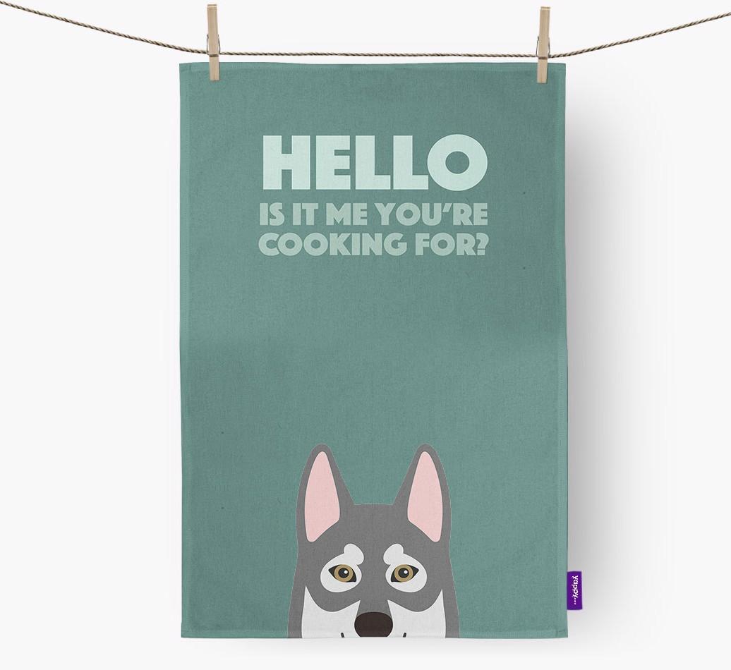 'Cooking For' - Personalized {breedFullName} Dish Towel