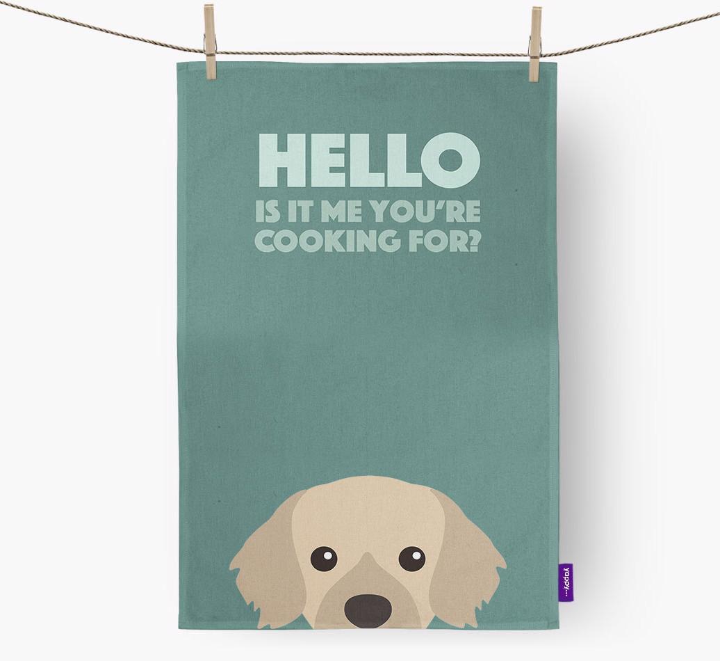 'Cooking For' - Personalized {breedFullName} Dish Towel