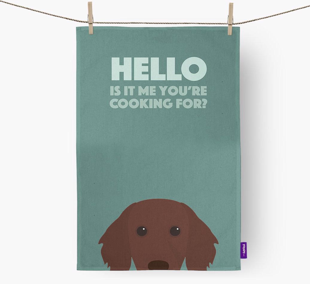 'Cooking For' - Personalized {breedFullName} Dish Towel