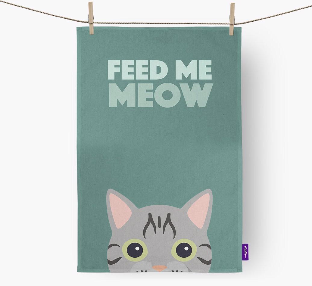 Personalized American Shorthair Dish Towels