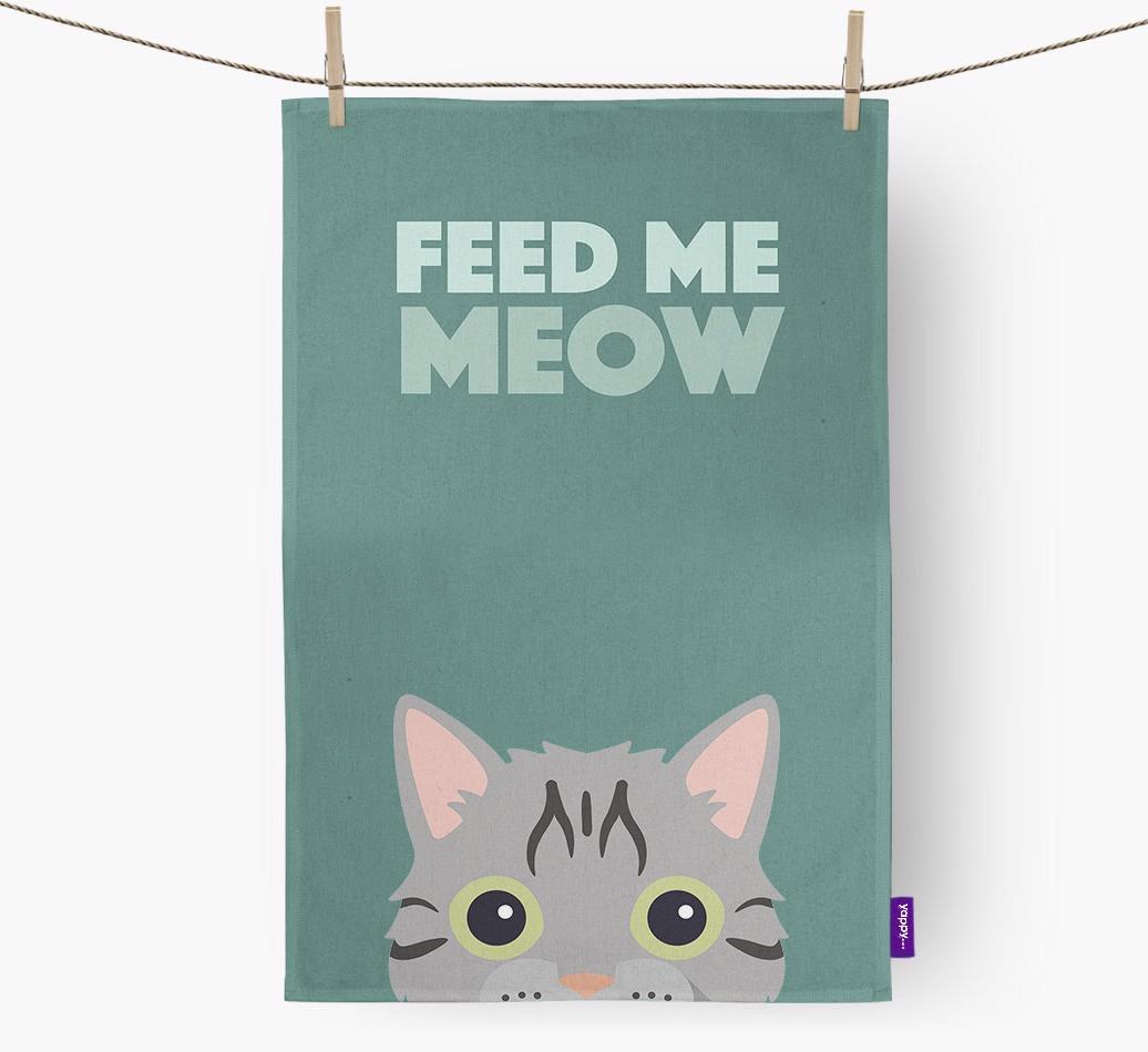 Personalized American Wirehair Dish Towels
