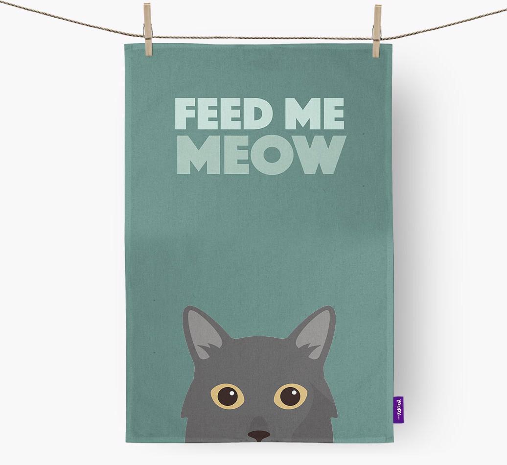 Personalized Asian Longhair Dish Towels