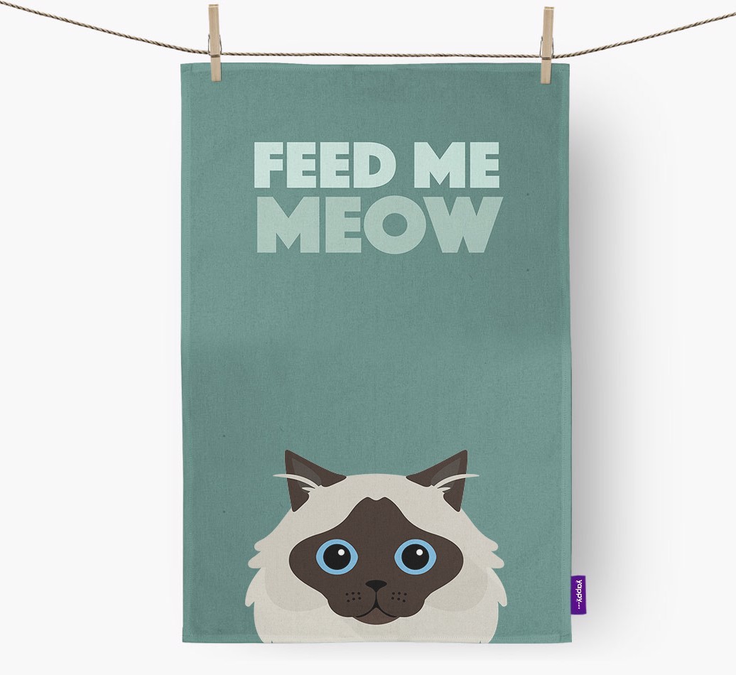 Personalized Birman Dish Towels