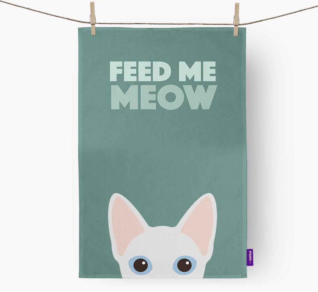 Personalized Cornish Rex Dish Towels