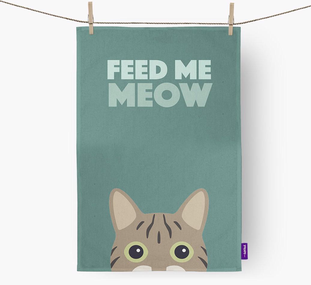Personalized Domestic Shorthair Dish Towels