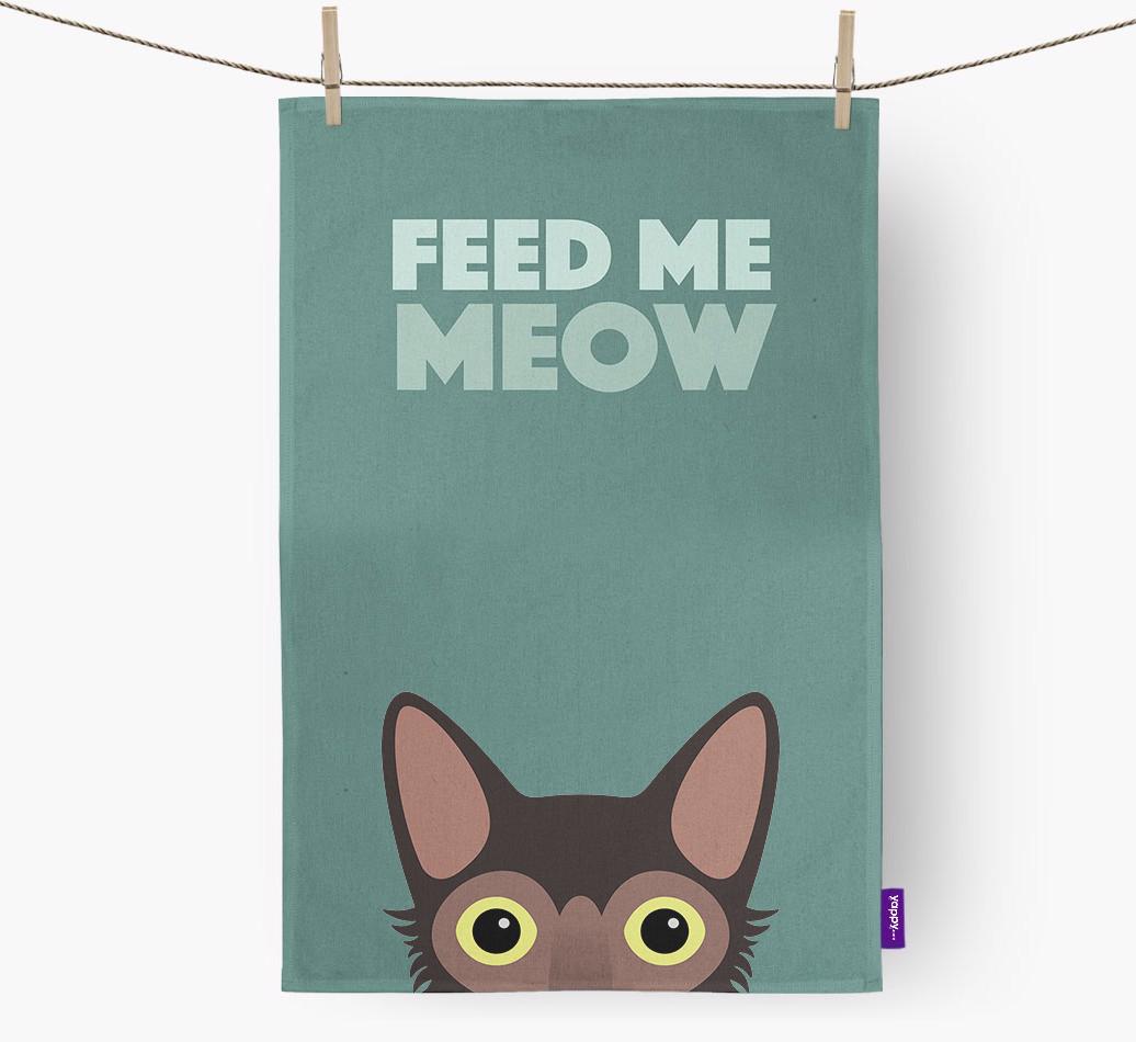Personalized Lykoi Dish Towels