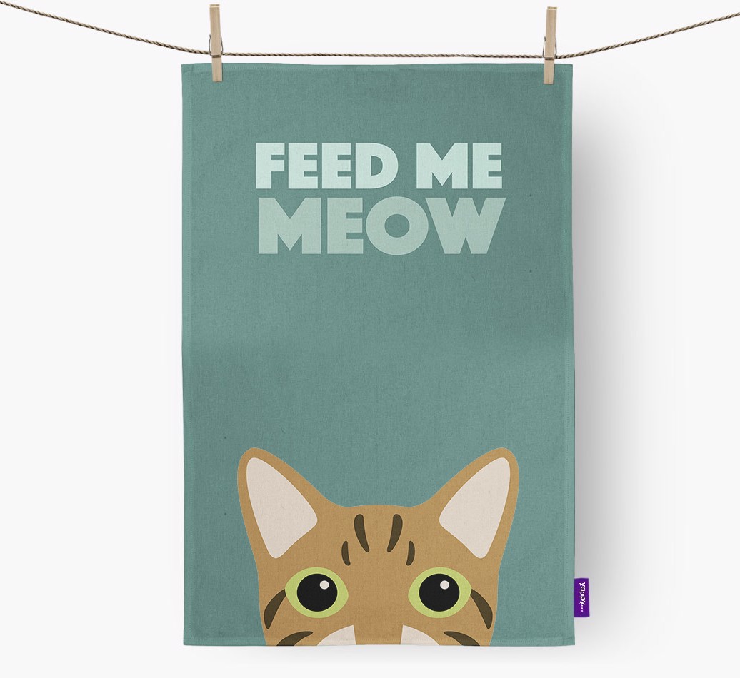 Personalized Ocicat Dish Towels