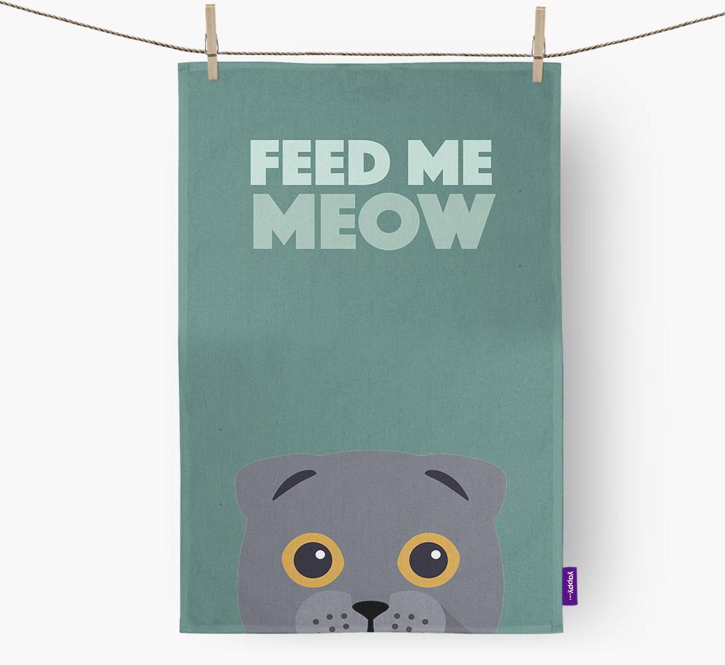 Personalized Scottish Fold Dish Towels