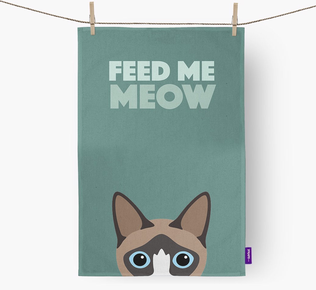 Personalized Snowshoe Dish Towels