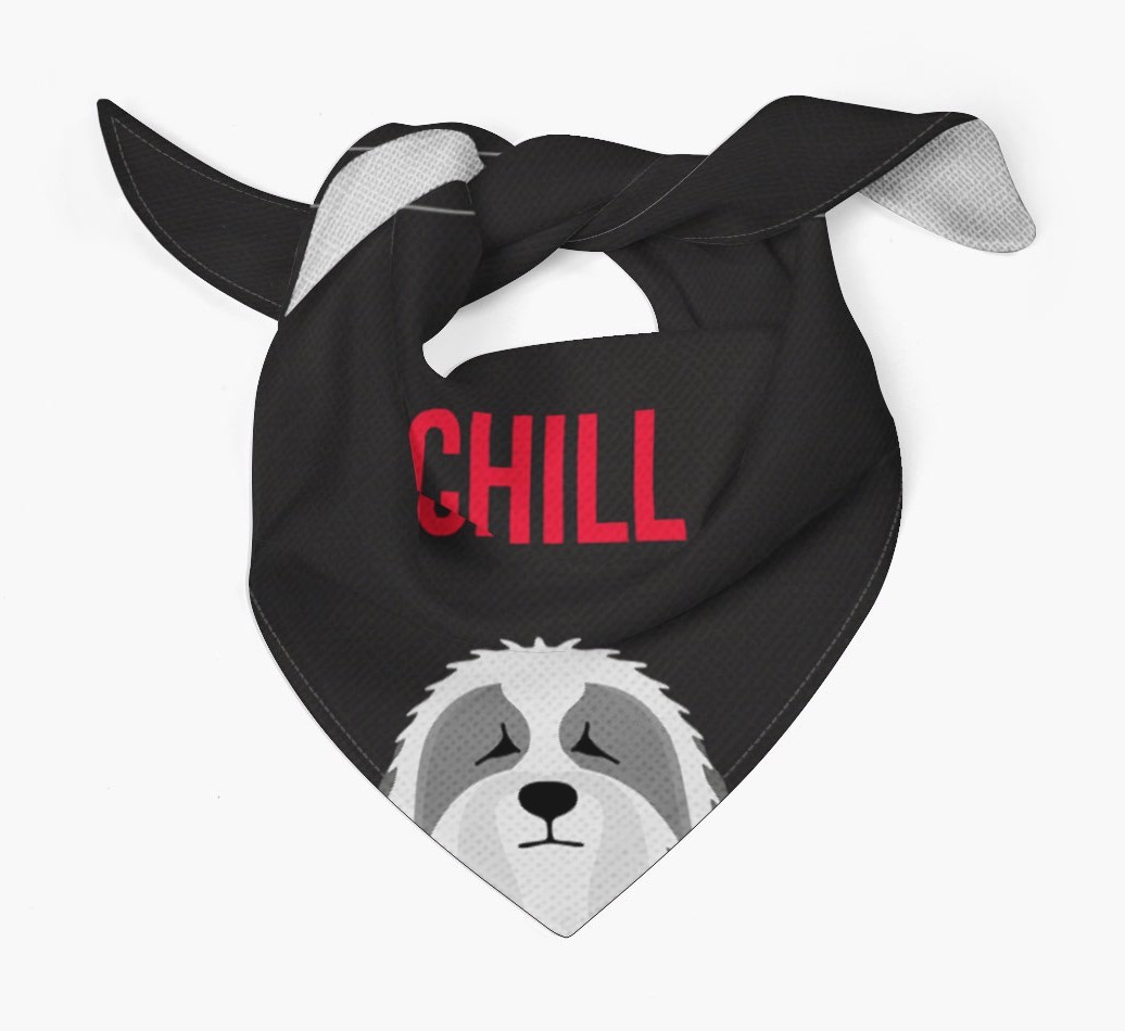 'Chill' - Personalised {breedFullName} Bandana