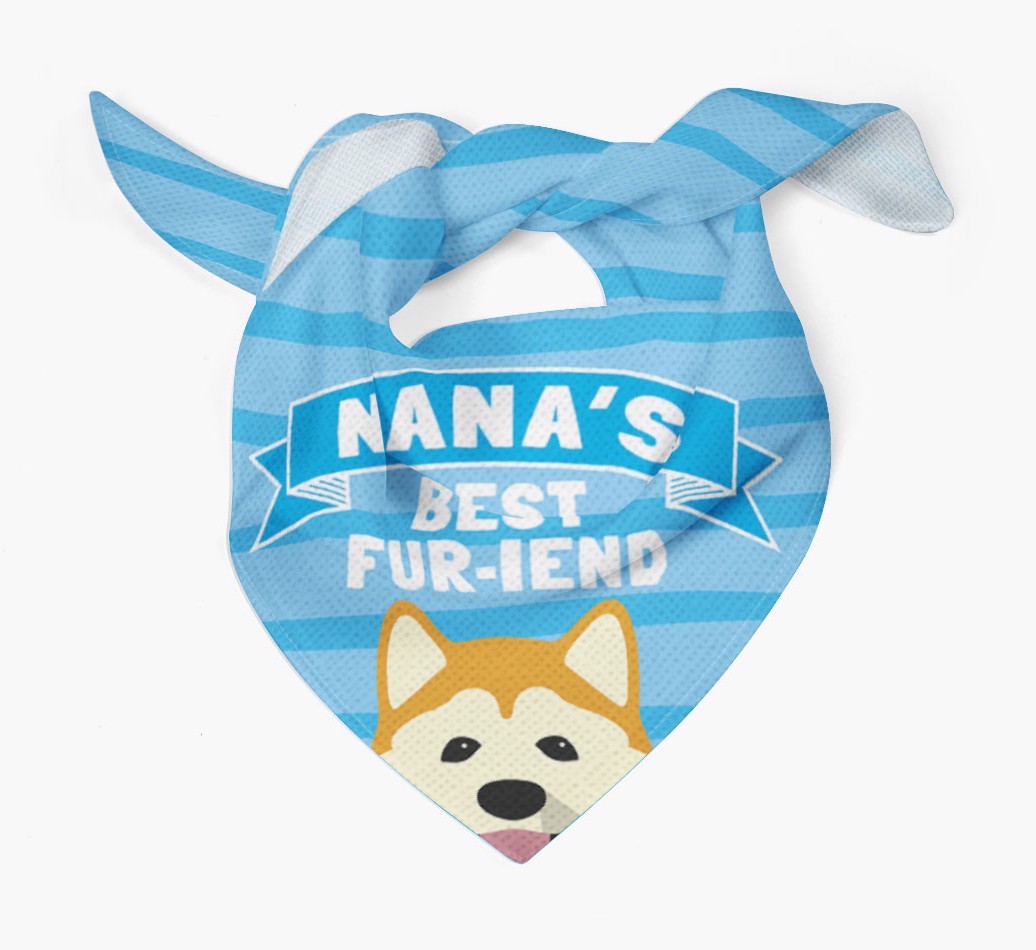 'Nana's Best Fur-iend' - Personalised {breedFullName} Bandana