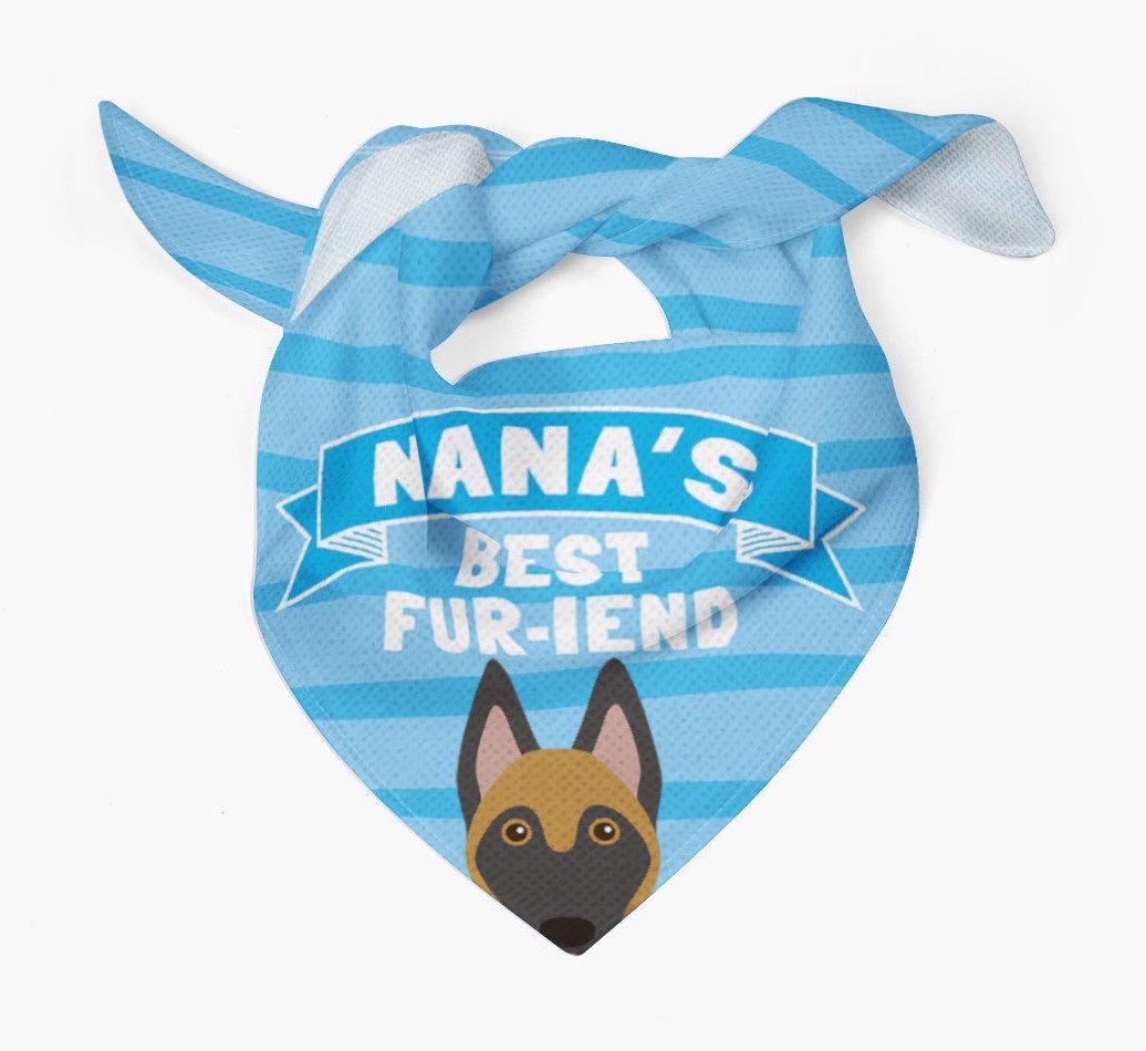 'Nana's Best Fur-iend' - Personalised {breedFullName} Bandana