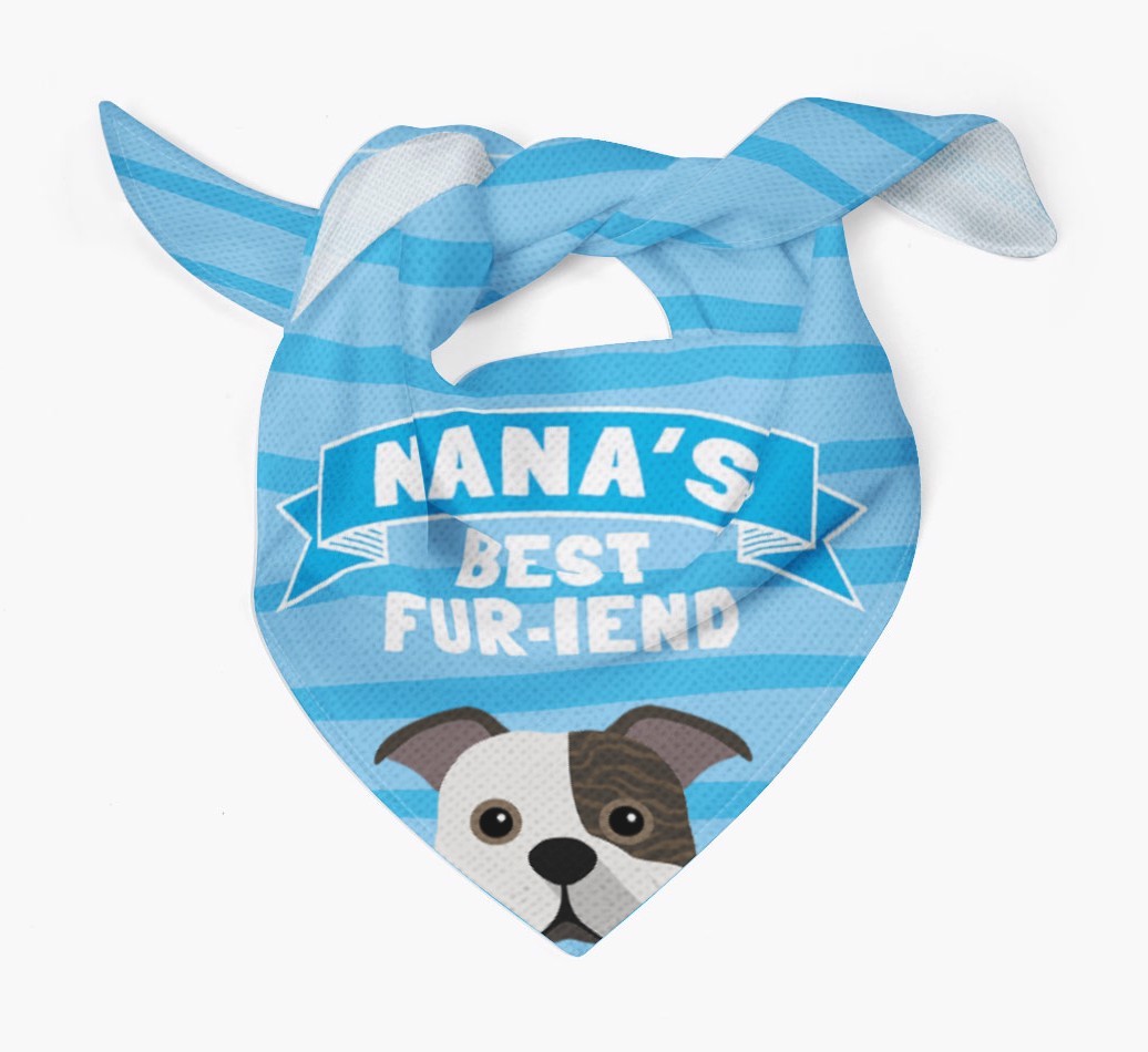 'Nana's Best Fur-iend' - Personalised {breedFullName} Bandana