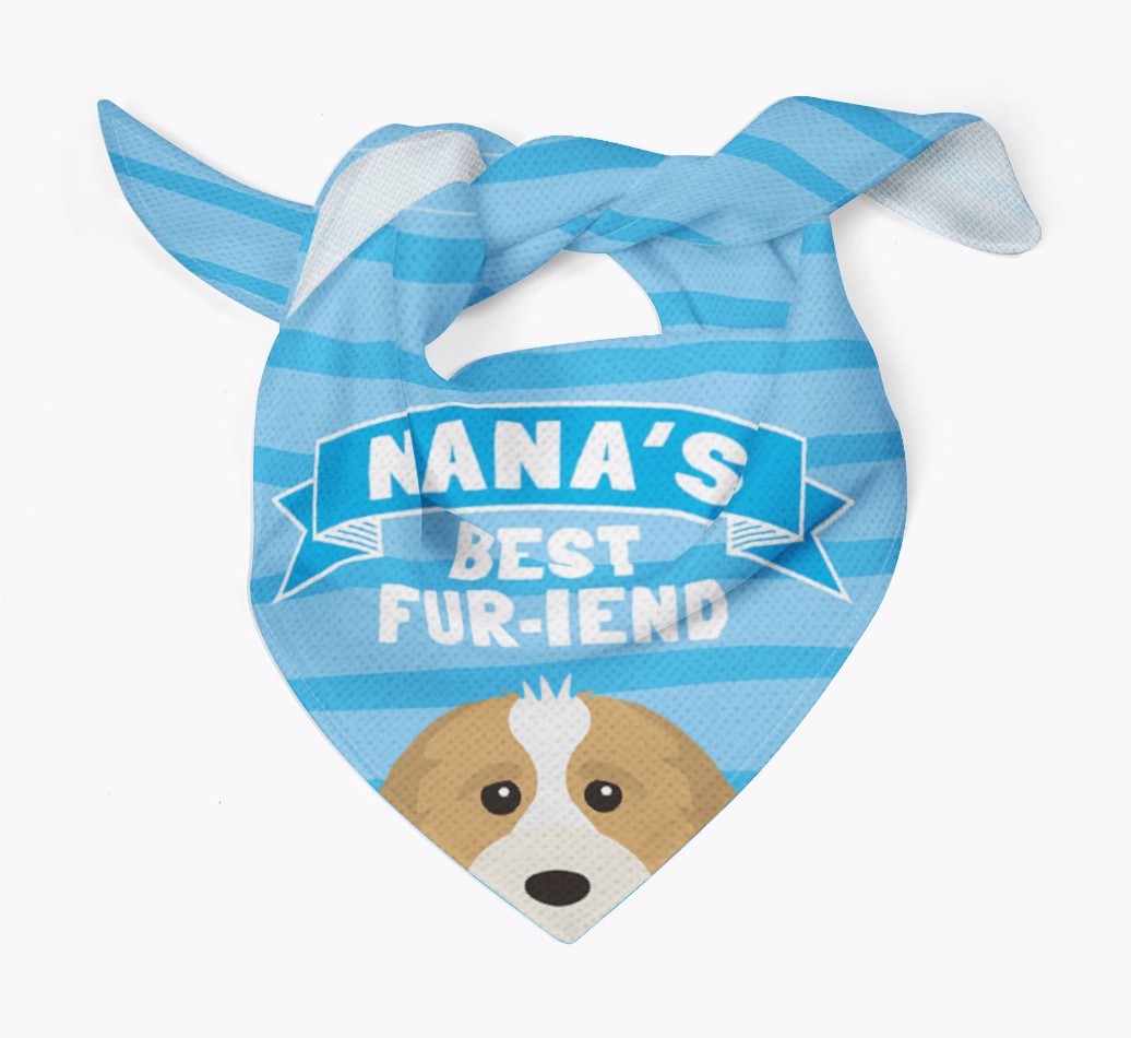 'Nana's Best Fur-iend' - Personalised {breedFullName} Bandana