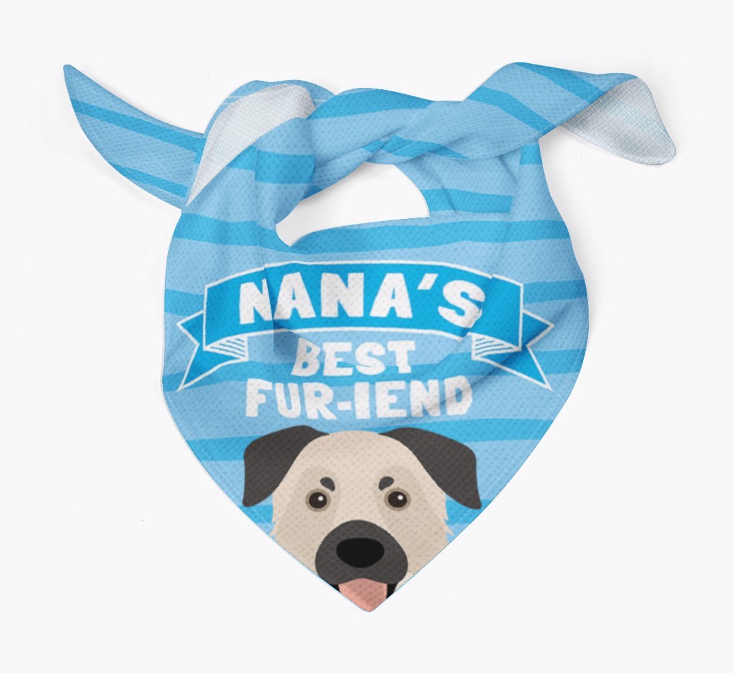 'Nana's Best Fur-iend' - Personalised {breedFullName} Bandana