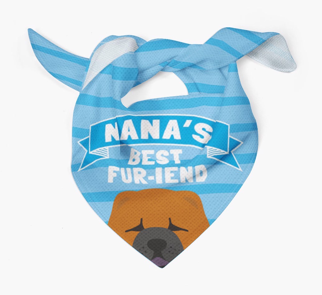 'Nana's Best Fur-iend' - Personalised {breedFullName} Bandana