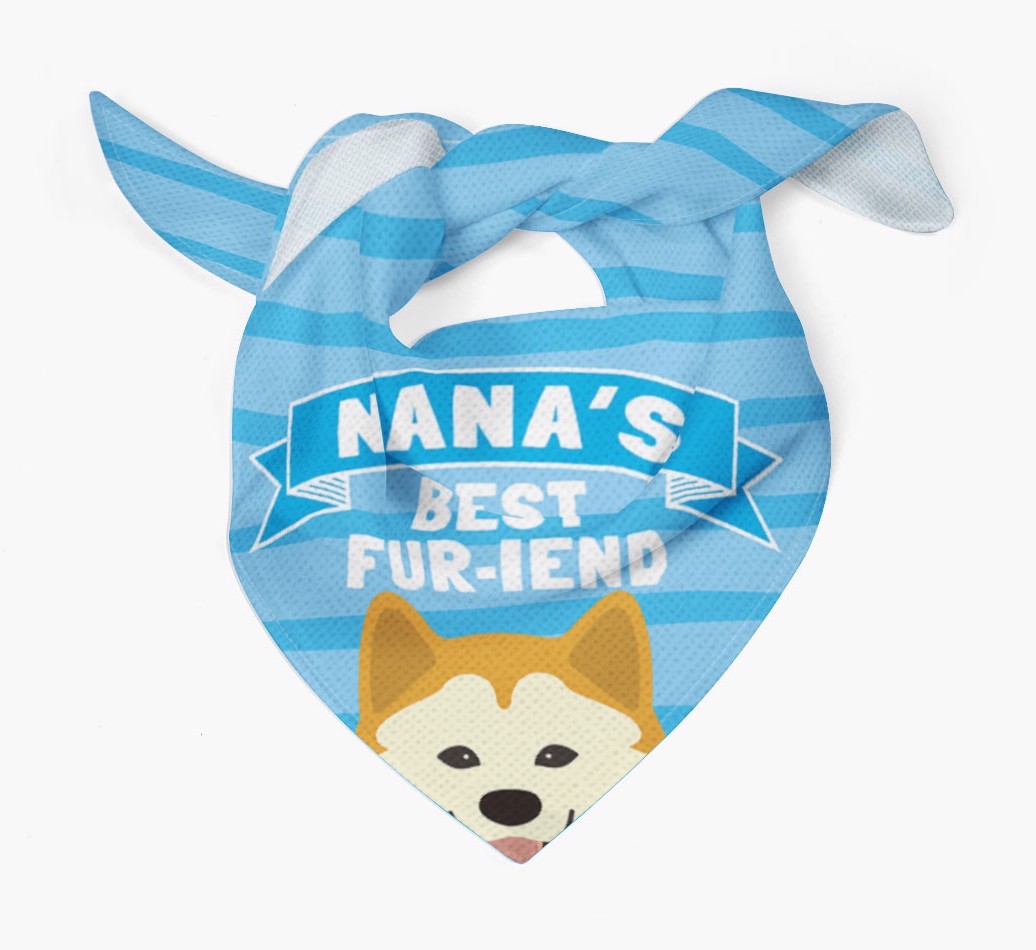 'Nana's Best Fur-iend' - Personalised {breedFullName} Bandana