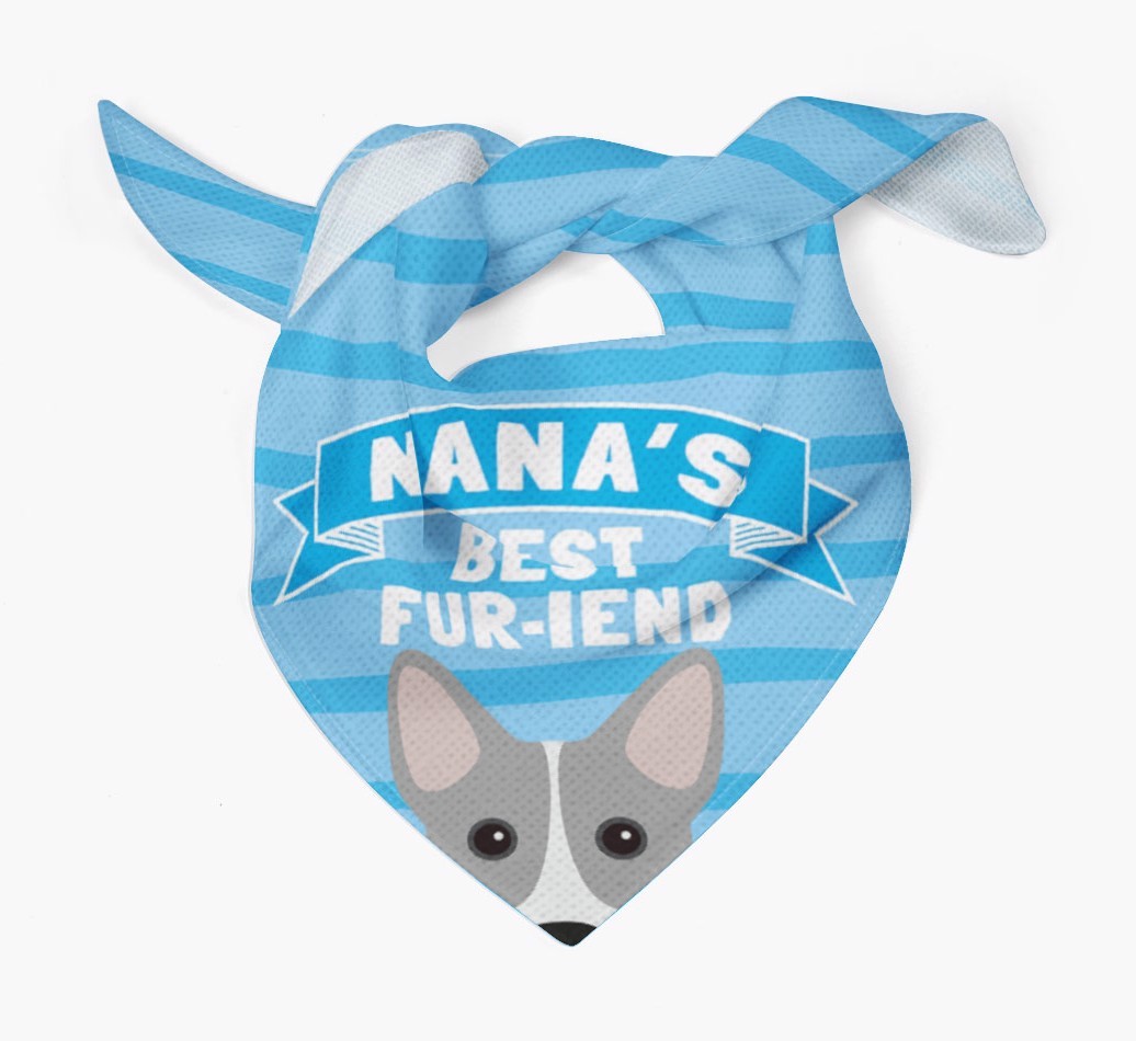 'Nana's Best Fur-iend' - Personalised {breedFullName} Bandana