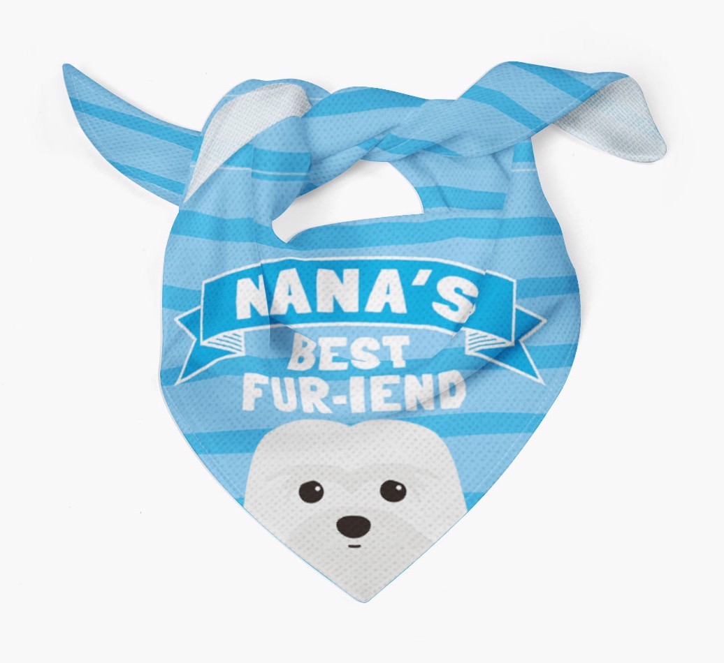 'Nana's Best Fur-iend' - Personalised {breedFullName} Bandana