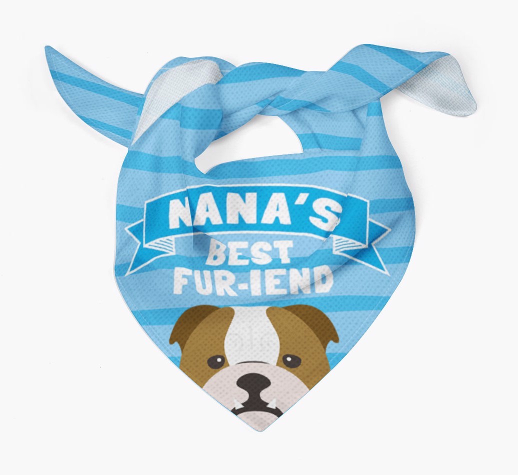 'Nana's Best Fur-iend' - Personalised {breedFullName} Bandana