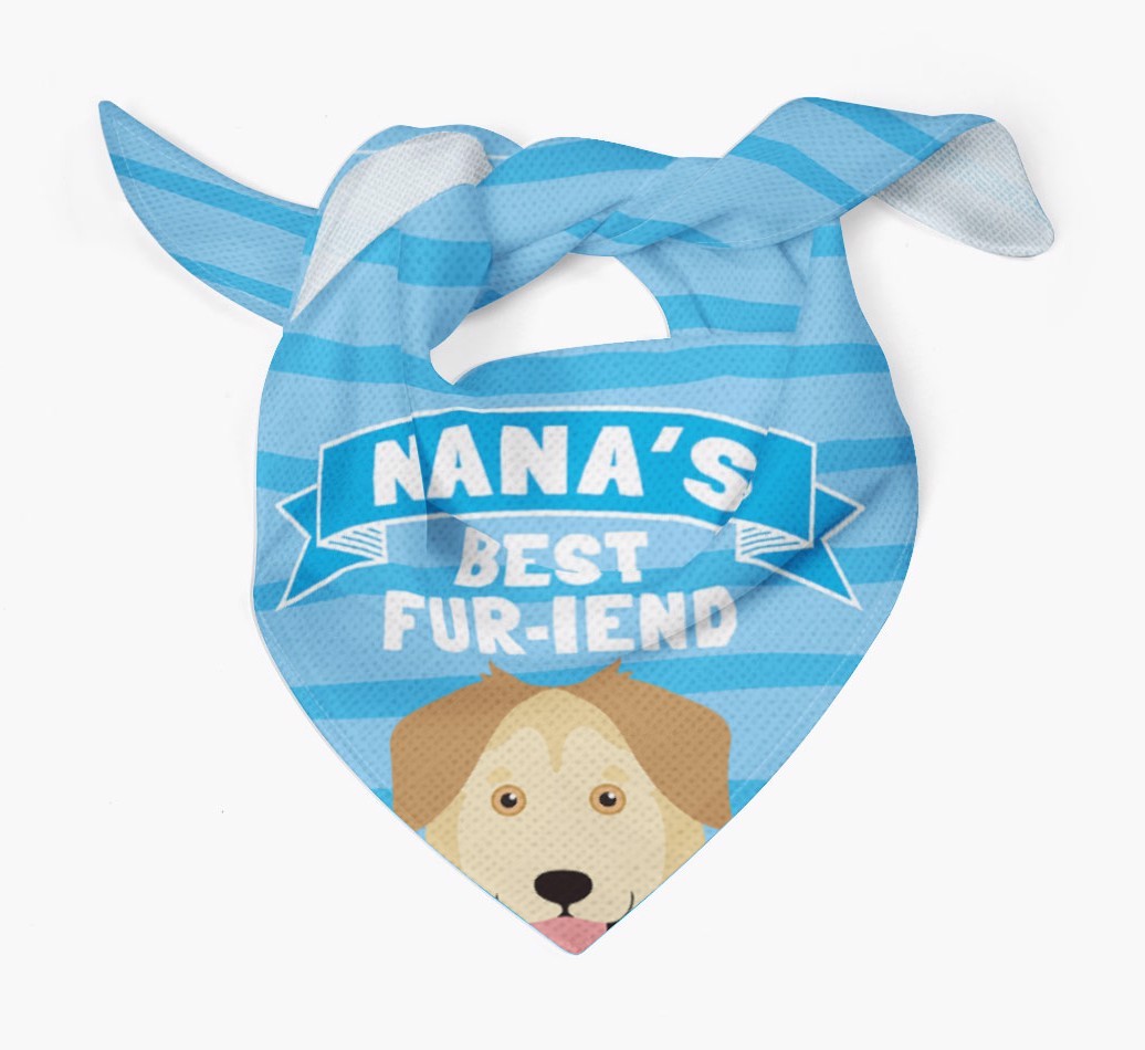 'Nana's Best Fur-iend' - Personalised {breedFullName} Bandana
