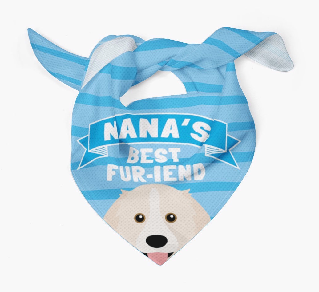 'Nana's Best Fur-iend' - Personalised {breedFullName} Bandana