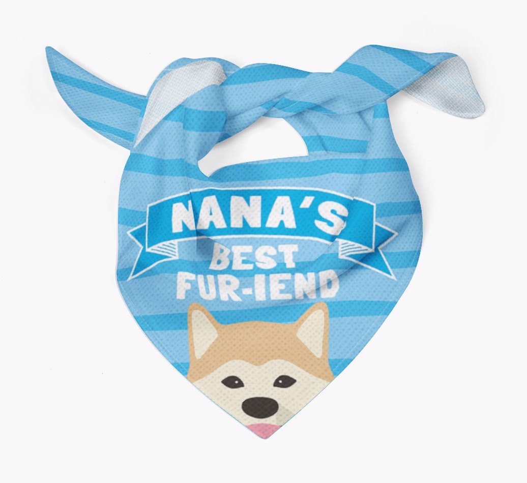 'Nana's Best Fur-iend' - Personalised {breedFullName} Bandana