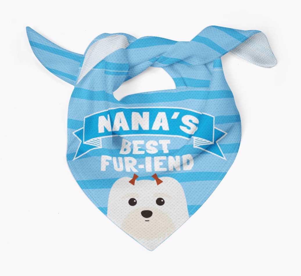 'Nana's Best Fur-iend' - Personalised {breedFullName} Bandana