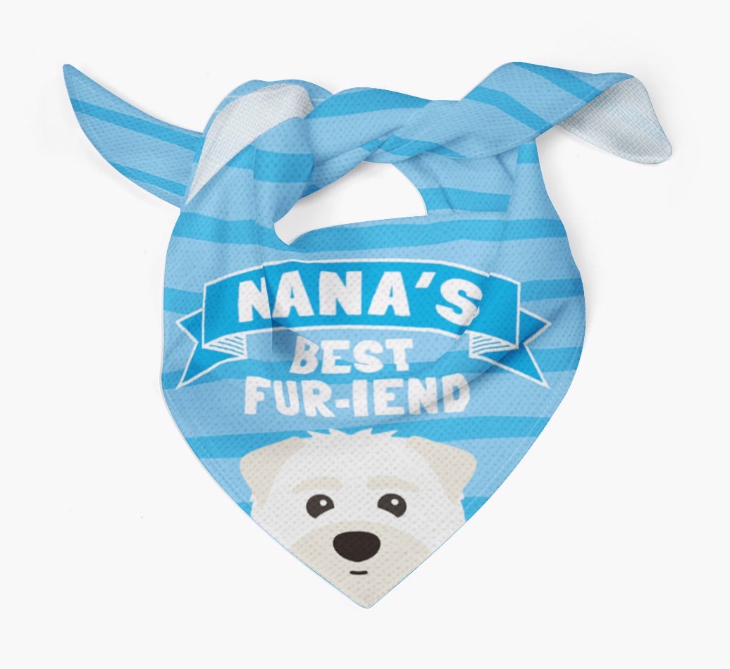 'Nana's Best Fur-iend' - Personalised {breedFullName} Bandana