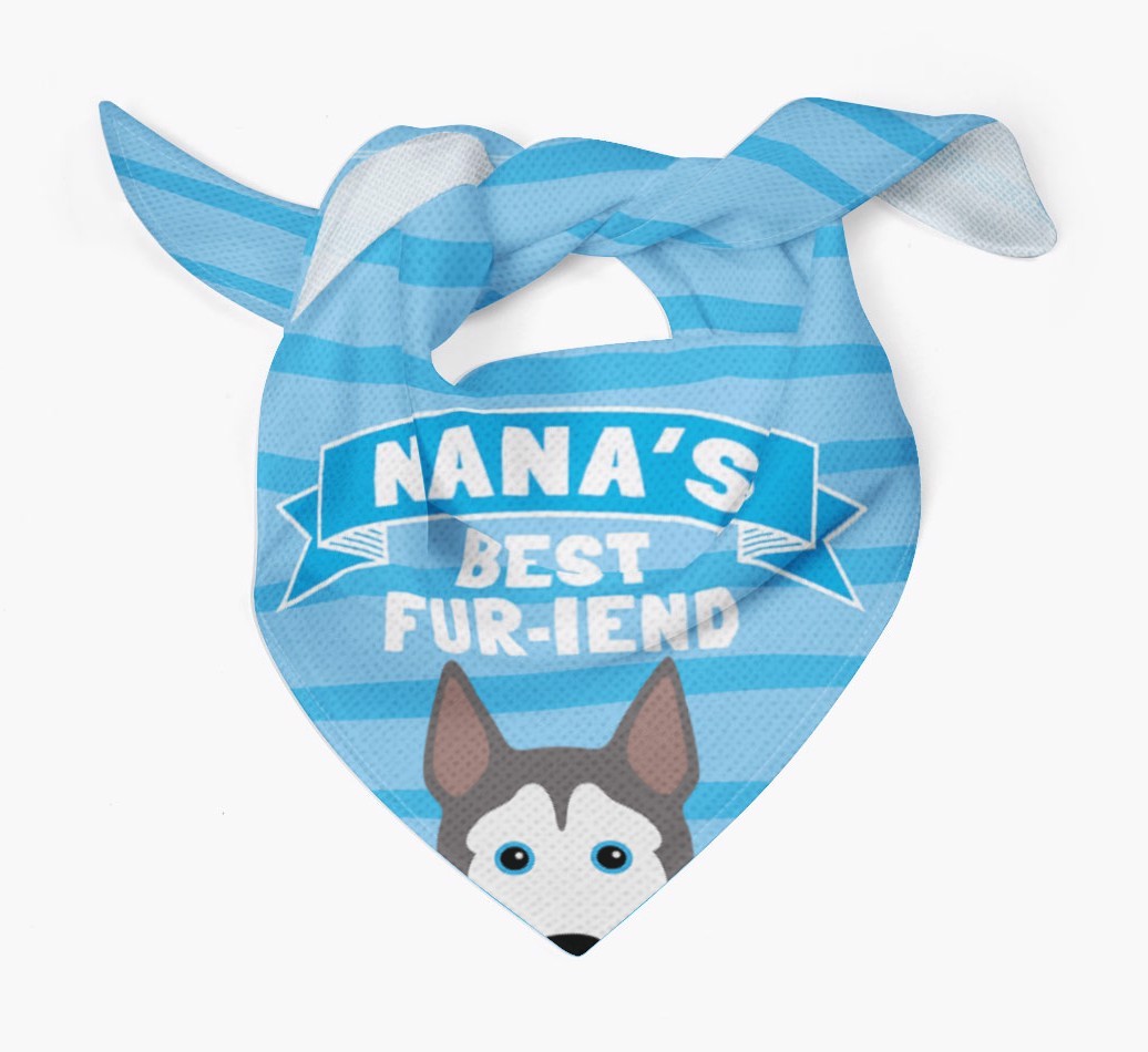 'Nana's Best Fur-iend' - Personalised {breedFullName} Bandana