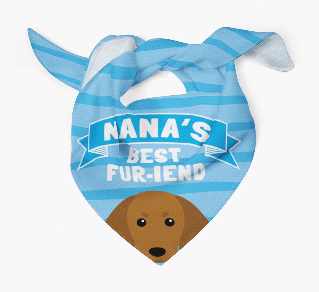 'Nana's Best Fur-iend' - Personalised {breedFullName} Bandana