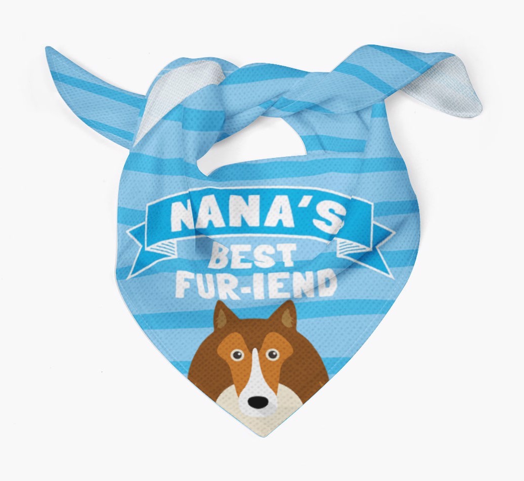 'Nana's Best Fur-iend' - Personalised {breedFullName} Bandana