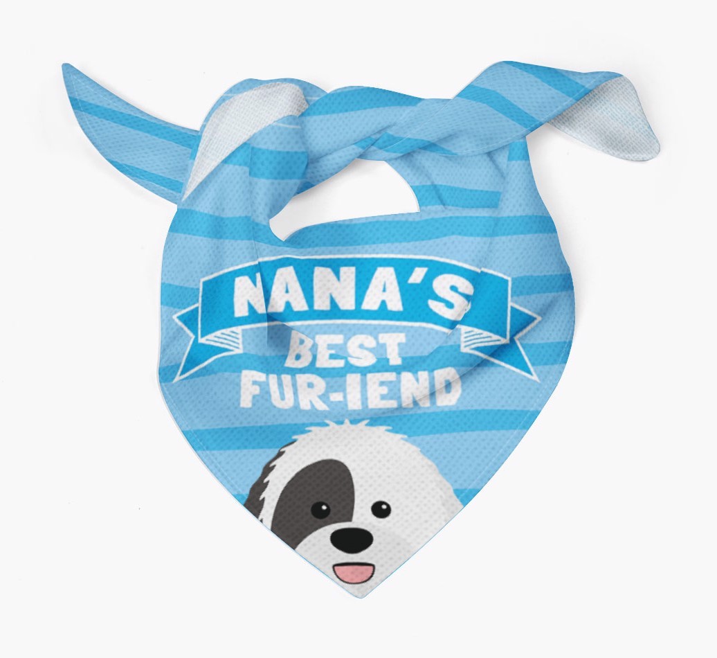 'Nana's Best Fur-iend' - Personalised {breedFullName} Bandana