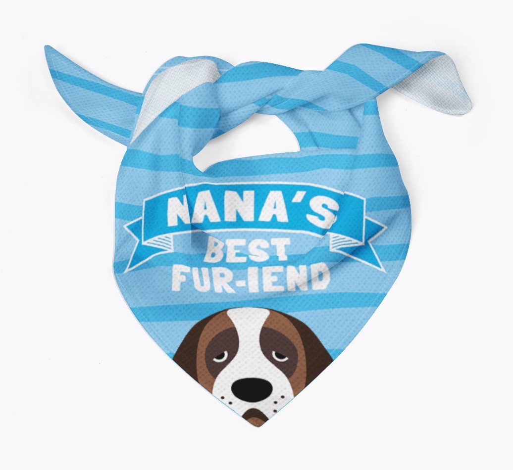 'Nana's Best Fur-iend' - Personalised {breedFullName} Bandana