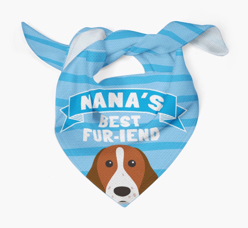 'Nana's Best Fur-iend' - Personalised {breedFullName} Bandana