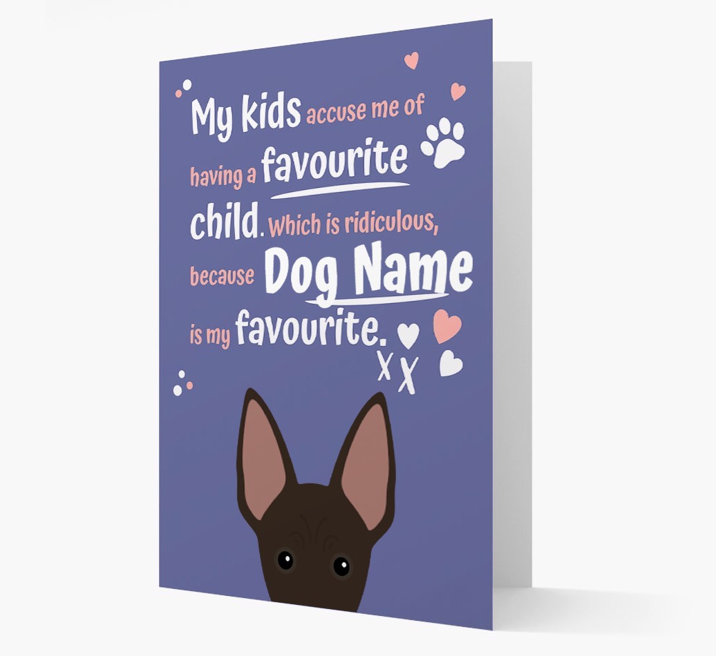 'Favourite Child' - Personalised {breedFullName} Card