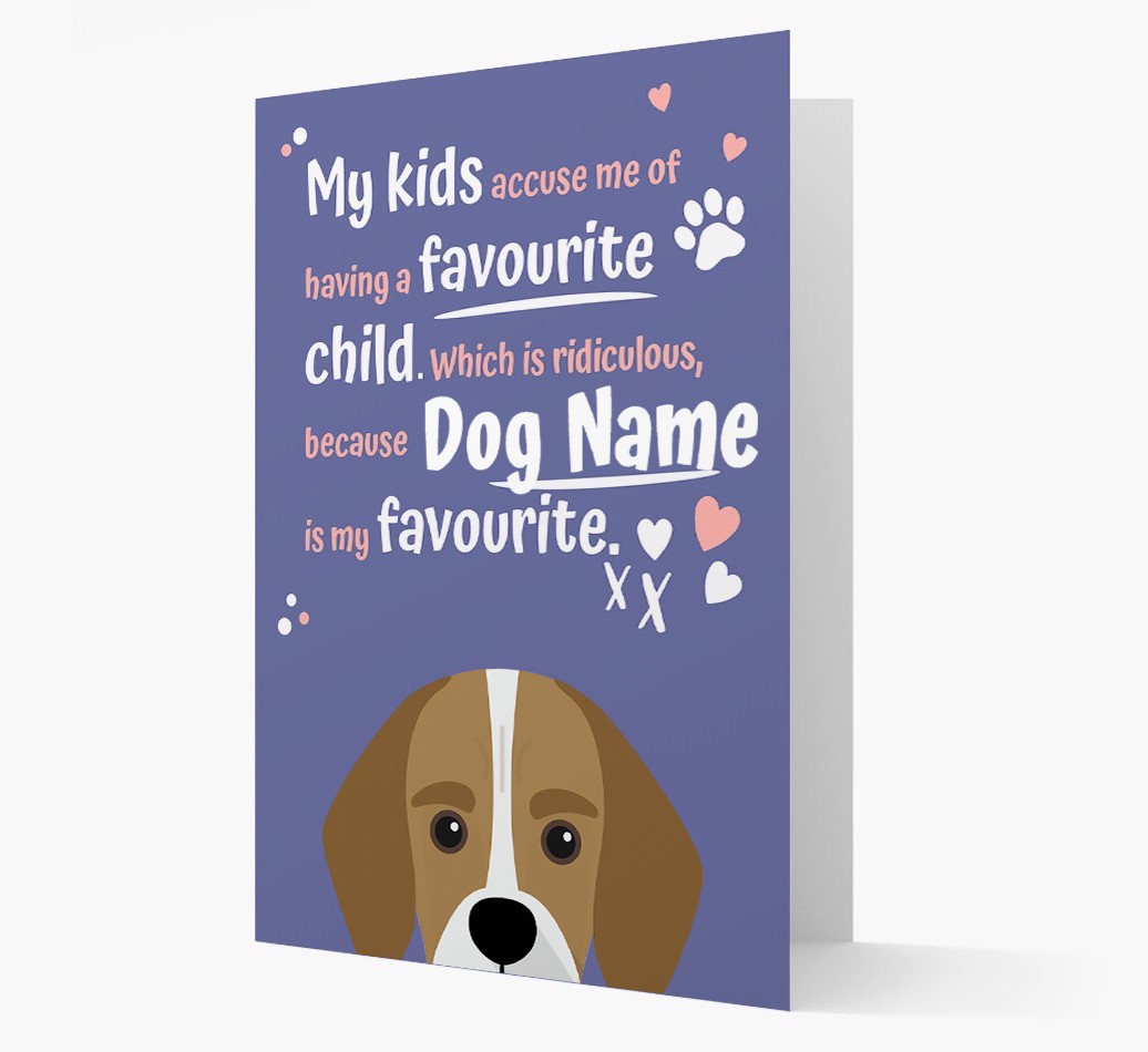 'Favourite Child' - Personalised {breedFullName} Card