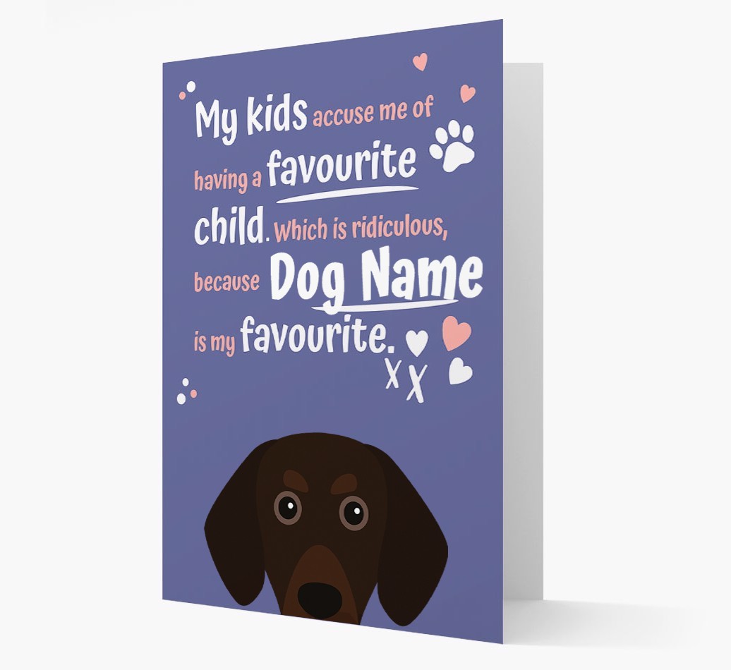 'Favourite Child' - Personalised {breedFullName} Card