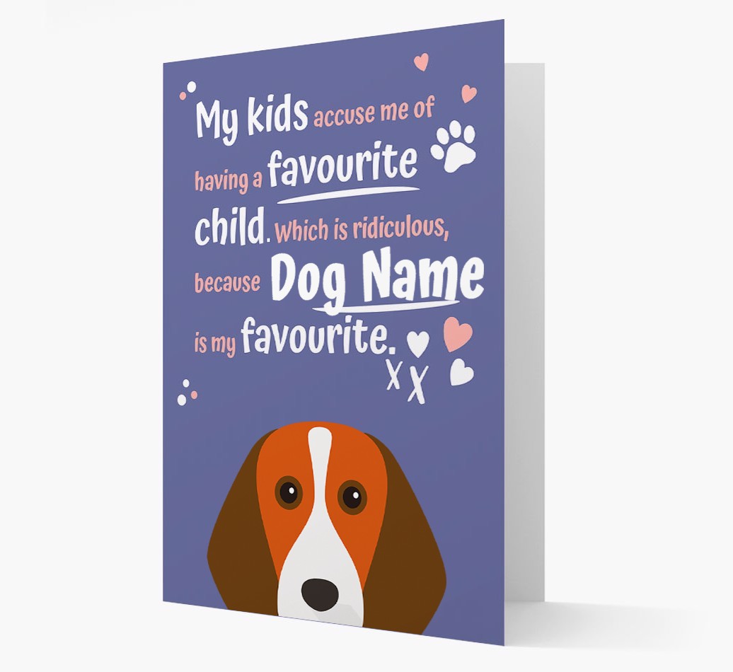 'Favourite Child' - Personalised {breedFullName} Card
