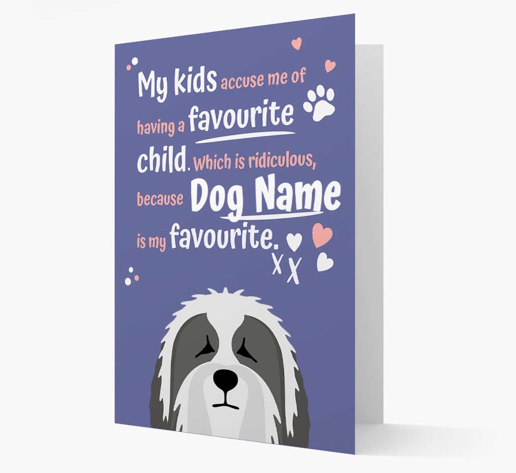 'Favourite Child' - Personalised {breedFullName} Card