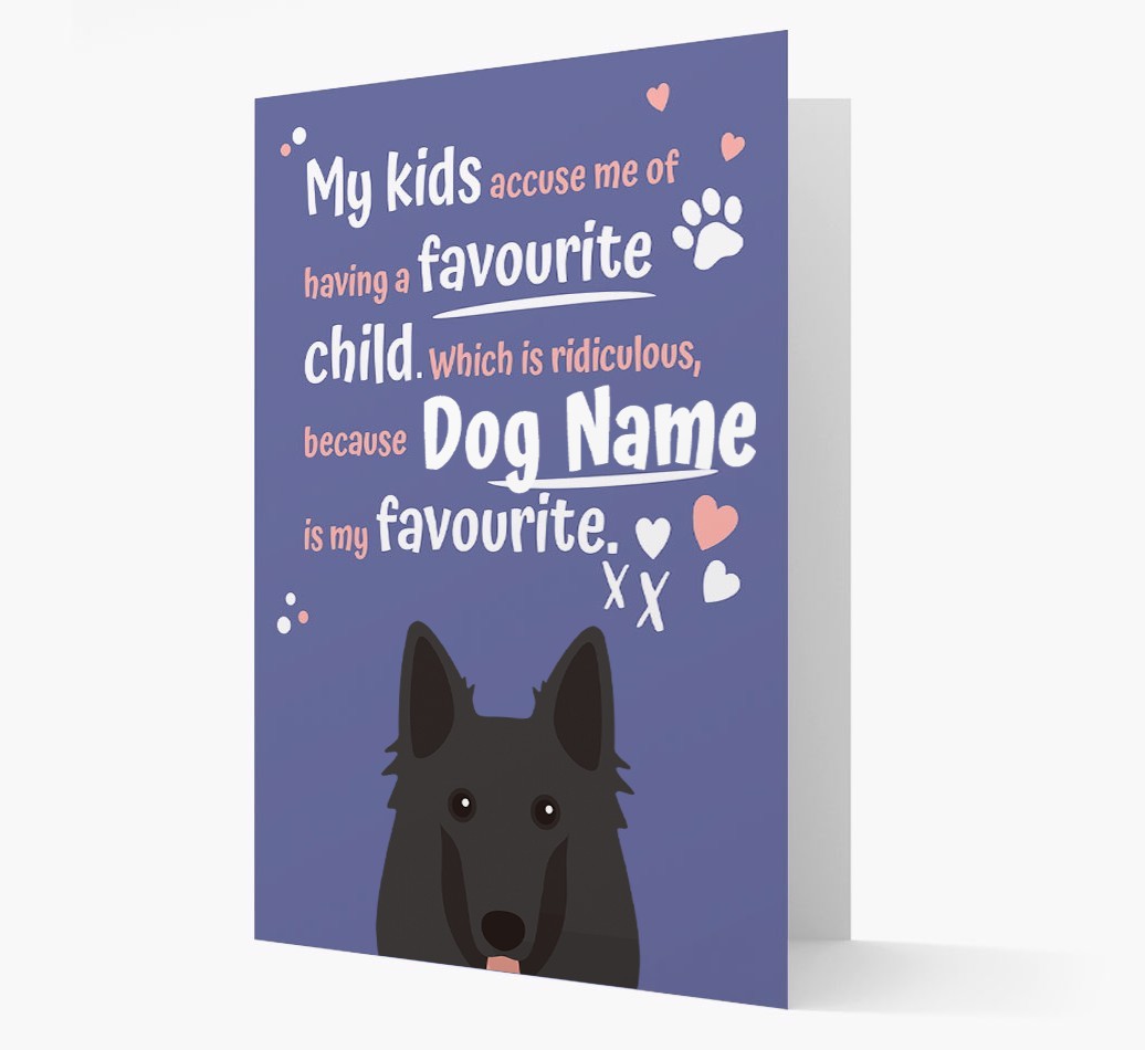 'Favourite Child' - Personalised {breedFullName} Card