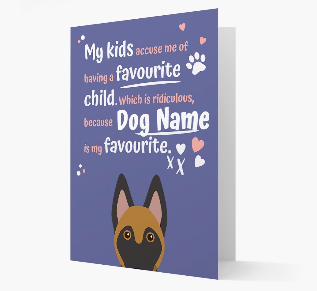 'Favourite Child' - Personalised {breedFullName} Card