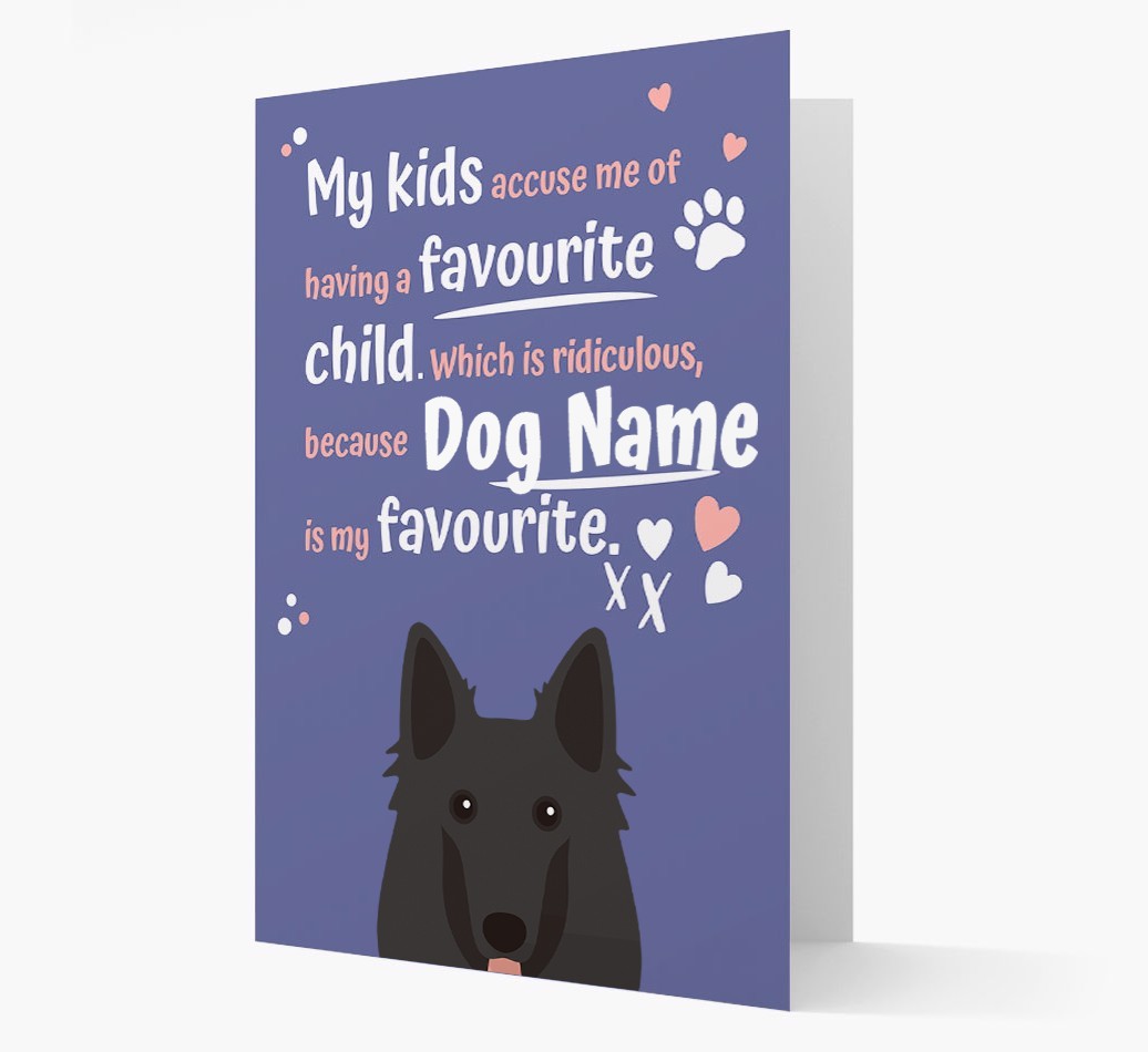'Favourite Child' - Personalised {breedFullName} Card