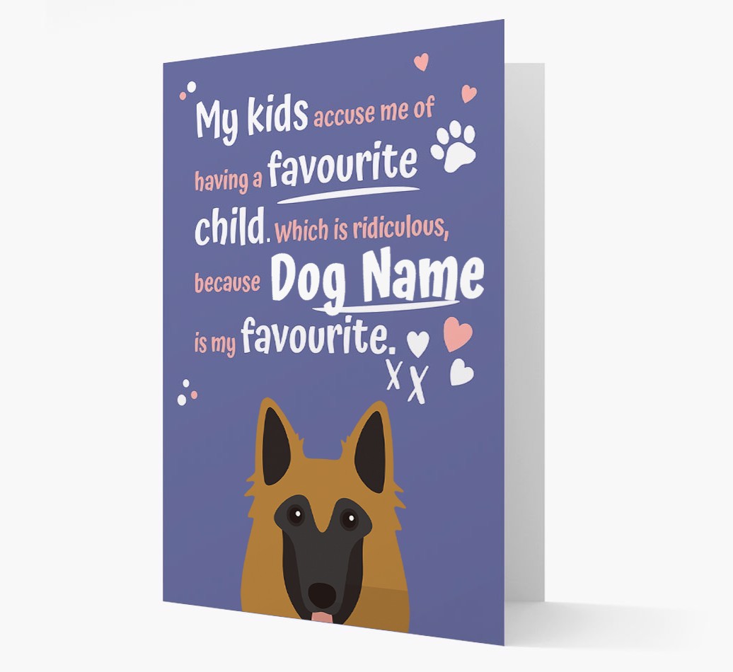 'Favourite Child' - Personalised {breedFullName} Card