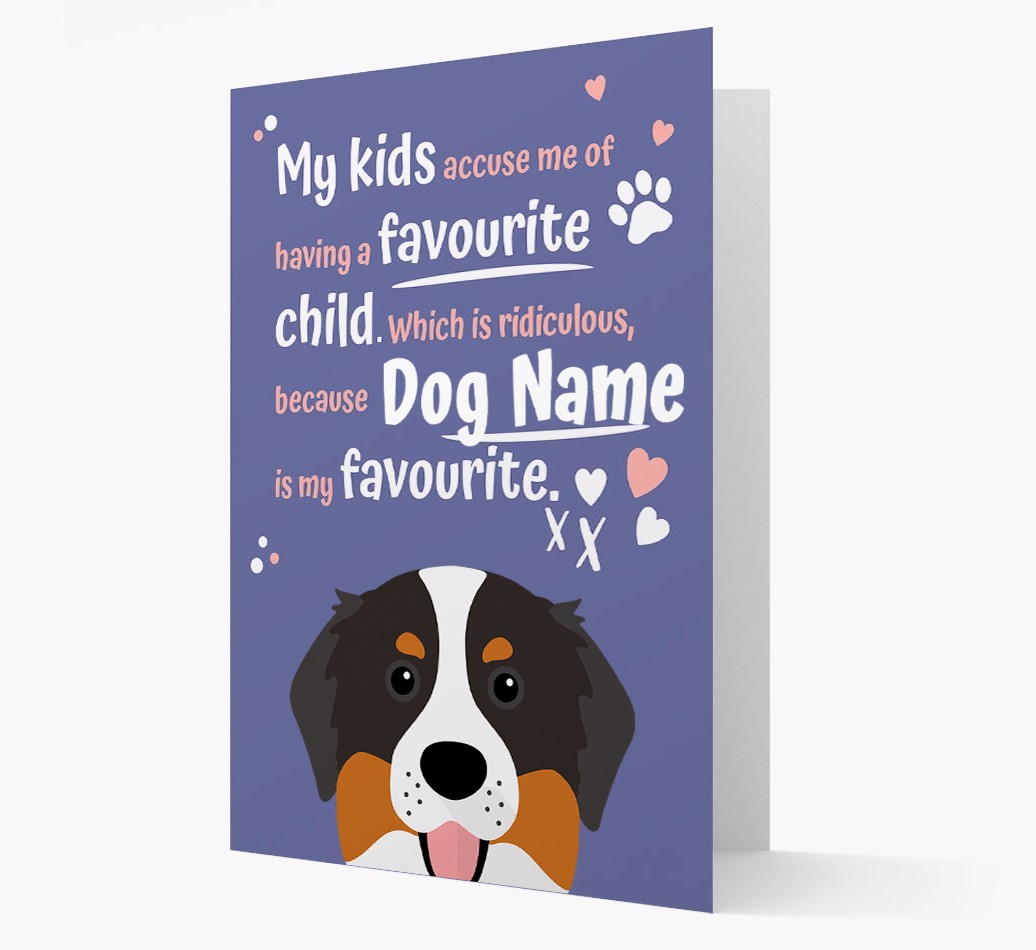 'Favourite Child' - Personalised {breedFullName} Card