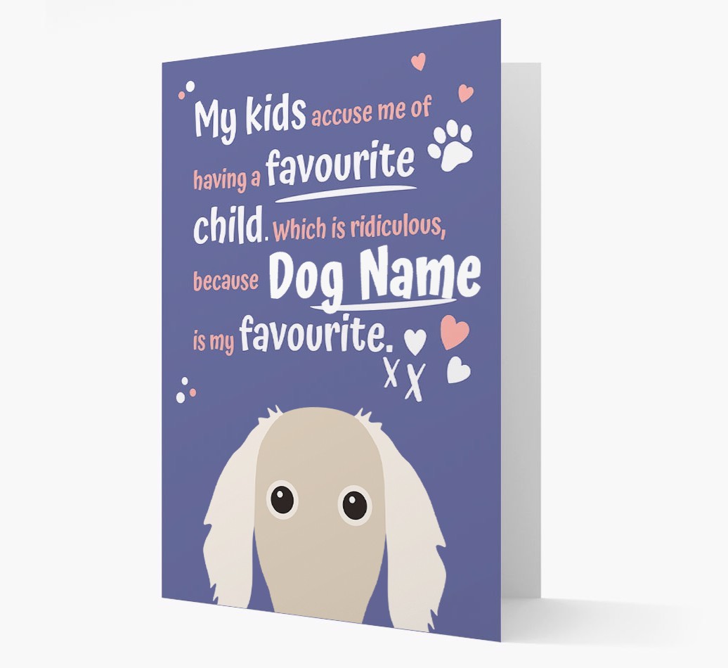 'Favourite Child' - Personalised {breedFullName} Card