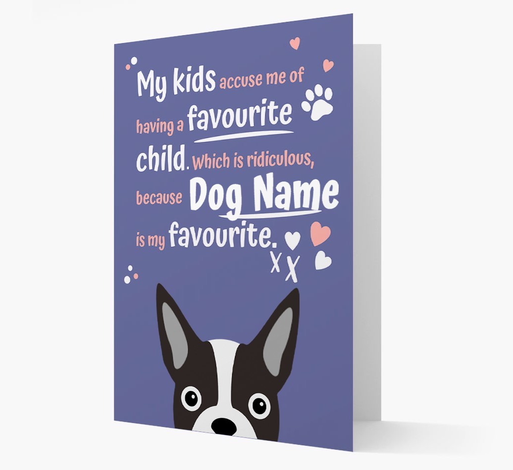 'Favourite Child' - Personalised {breedFullName} Card