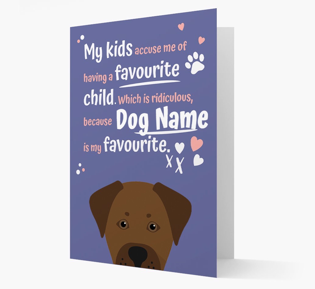 'Favourite Child' - Personalised {breedFullName} Card