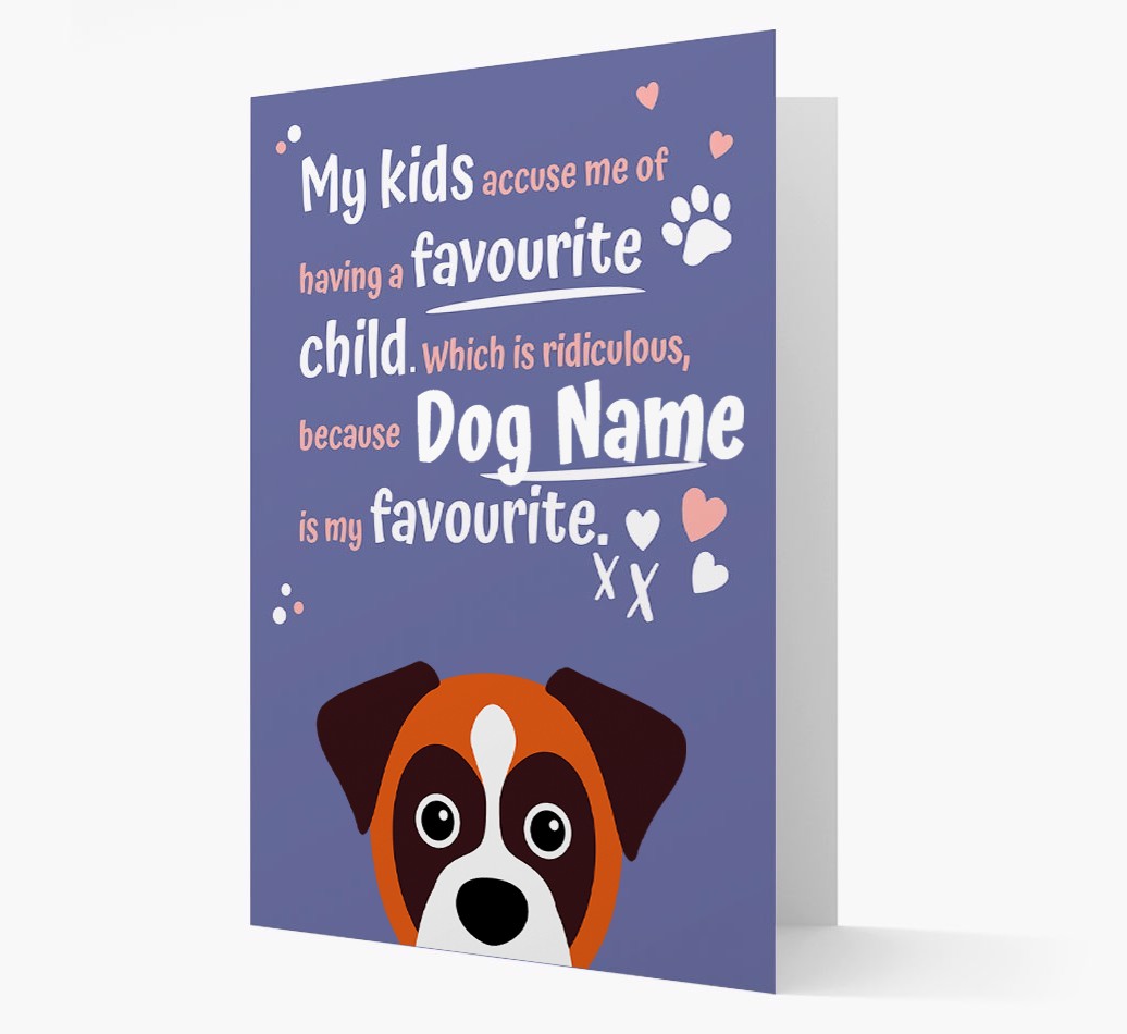 'Favourite Child' - Personalised {breedFullName} Card