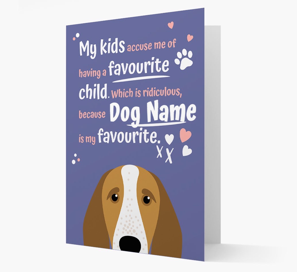 'Favourite Child' - Personalised {breedFullName} Card